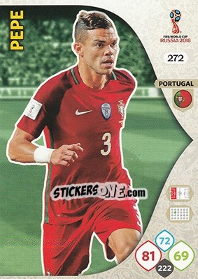 Sticker Pepe - FIFA World Cup 2018 Russia. Adrenalyn XL - Panini