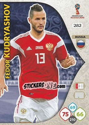 Sticker Fedor Kudryashov - FIFA World Cup 2018 Russia. Adrenalyn XL - Panini