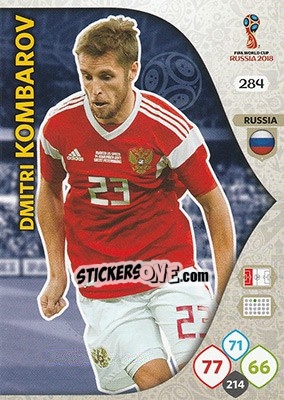 Sticker Dmitri Kombarov - FIFA World Cup 2018 Russia. Adrenalyn XL - Panini