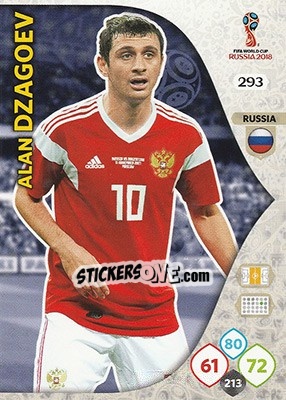 Sticker Alan Dzagoev - FIFA World Cup 2018 Russia. Adrenalyn XL - Panini