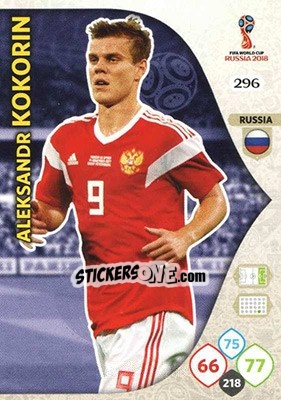 Sticker Aleksandr Kokorin - FIFA World Cup 2018 Russia. Adrenalyn XL - Panini