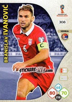 Sticker Branislav Ivanovic - FIFA World Cup 2018 Russia. Adrenalyn XL - Panini
