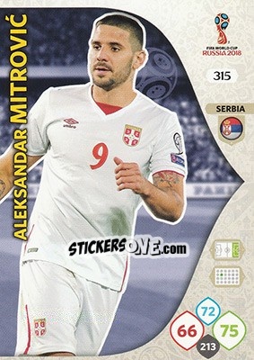 Sticker Aleksandar Mitrovic - FIFA World Cup 2018 Russia. Adrenalyn XL - Panini
