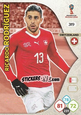 Sticker Ricardo Rodríguez - FIFA World Cup 2018 Russia. Adrenalyn XL - Panini