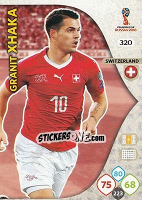 Sticker Granit Xhaka - FIFA World Cup 2018 Russia. Adrenalyn XL - Panini