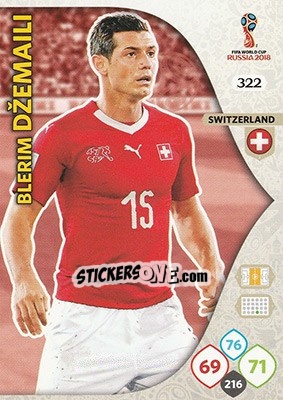 Cromo Blerim Džemaili - FIFA World Cup 2018 Russia. Adrenalyn XL - Panini