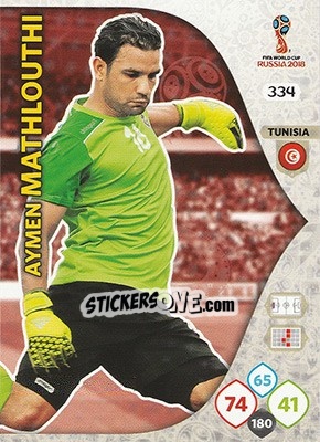 Sticker Aymen Mathlouthi - FIFA World Cup 2018 Russia. Adrenalyn XL - Panini