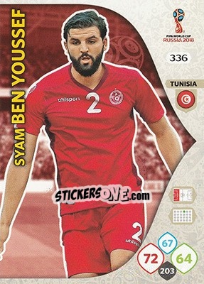 Sticker Syam Ben Youssef - FIFA World Cup 2018 Russia. Adrenalyn XL - Panini