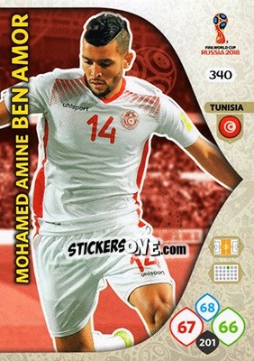 Sticker Mohamed Amine Ben Amor - FIFA World Cup 2018 Russia. Adrenalyn XL - Panini