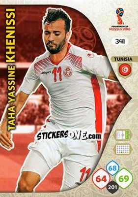 Sticker Taha Yassine Khenissi - FIFA World Cup 2018 Russia. Adrenalyn XL - Panini