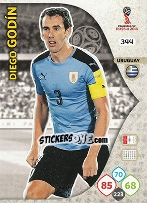 Sticker Diego Godín - FIFA World Cup 2018 Russia. Adrenalyn XL - Panini