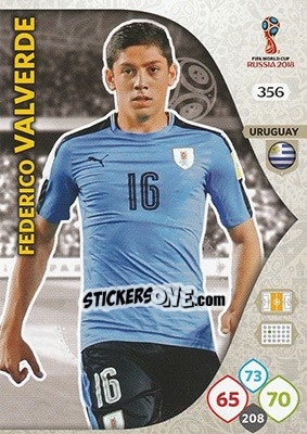 Cromo Federico Valverde - FIFA World Cup 2018 Russia. Adrenalyn XL - Panini