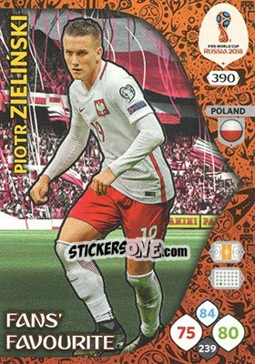 Sticker Piotr Zieliński - FIFA World Cup 2018 Russia. Adrenalyn XL - Panini