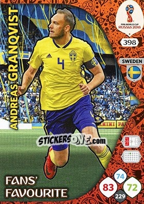 Sticker Andreas Granqvist - FIFA World Cup 2018 Russia. Adrenalyn XL - Panini