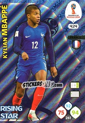 Sticker Kylian Mbappé - FIFA World Cup 2018 Russia. Adrenalyn XL - Panini