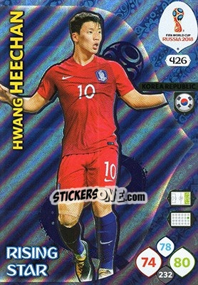 Sticker Hwang Hee-chan - FIFA World Cup 2018 Russia. Adrenalyn XL - Panini