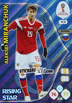 Sticker Aleksei Miranchuk - FIFA World Cup 2018 Russia. Adrenalyn XL - Panini