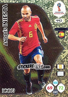 Cromo Andrés Iniesta - FIFA World Cup 2018 Russia. Adrenalyn XL - Panini