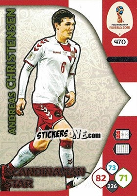 Cromo Andreas Christensen - FIFA World Cup 2018 Russia. Adrenalyn XL - Panini