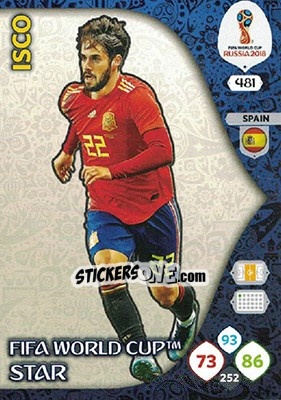 Sticker Isco - FIFA World Cup 2018 Russia. Adrenalyn XL - Panini