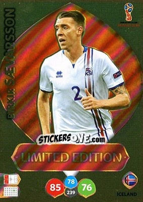 Cromo Birkir Sævarsson - FIFA World Cup 2018 Russia. Adrenalyn XL - Panini