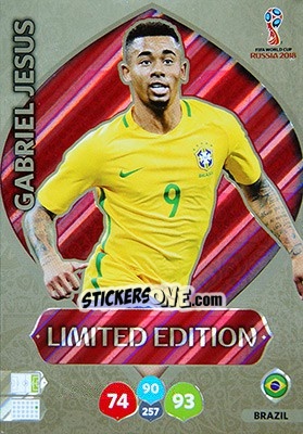 Cromo Gabriel Jesus - FIFA World Cup 2018 Russia. Adrenalyn XL - Panini