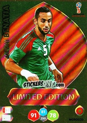 Sticker Medhi Benatia - FIFA World Cup 2018 Russia. Adrenalyn XL - Panini