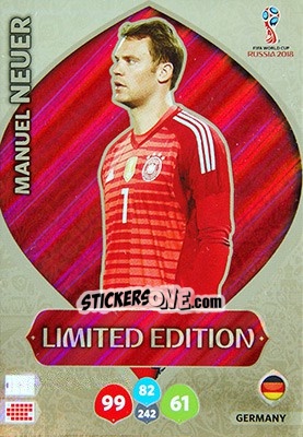 Sticker Manuel Neuer - FIFA World Cup 2018 Russia. Adrenalyn XL - Panini