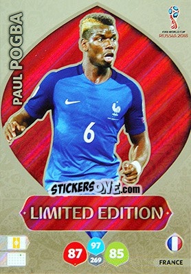 Sticker Paul Pogba - FIFA World Cup 2018 Russia. Adrenalyn XL - Panini