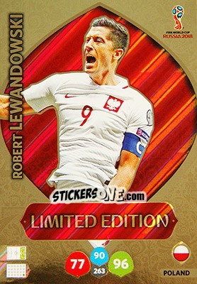 Sticker Robert Lewandowski - FIFA World Cup 2018 Russia. Adrenalyn XL - Panini