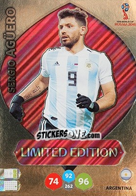 Figurina Sergio Agüero - FIFA World Cup 2018 Russia. Adrenalyn XL - Panini