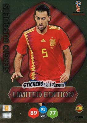 Cromo Sergio Busquets - FIFA World Cup 2018 Russia. Adrenalyn XL - Panini