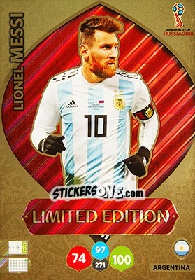 Cromo Lionel Messi - FIFA World Cup 2018 Russia. Adrenalyn XL - Panini