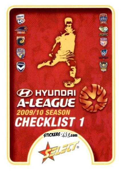 Figurina Checklist 1 - Hyundai A-League 2009-2010 n. 1 - Select