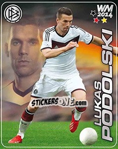 Sticker Lukas Podolski - Stars WM 2014 n. 36 - Ferrero