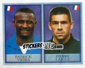 Sticker Patrick Vieira / Pierre Laigle - England 1998 n. 213 - Merlin