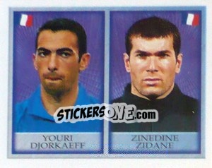 Sticker Youri Djorkaeff / Zinedine Zidane - England 1998 n. 214 - Merlin