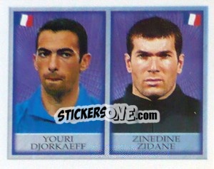 Sticker Youri Djorkaeff / Zinedine Zidane