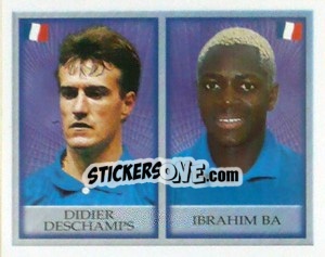 Sticker Didier Deschamps / Ibrahim Ba - England 1998 n. 215 - Merlin