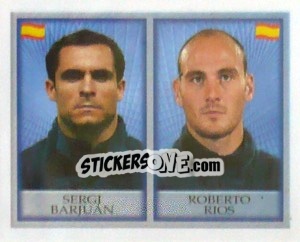 Cromo Sergi Barjuan / Roberto Rios - England 1998 - Merlin