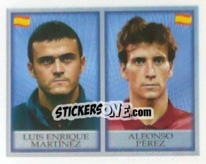 Sticker Luis Enrique Martinez / Alfonso Perez - England 1998 - Merlin