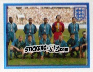 Sticker England Team Photo (vs Georgia Away) - England 1998 - Merlin
