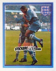 Sticker Goal Celebration (vs Georgia Away) - England 1998 - Merlin