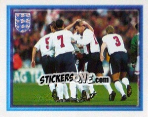 Sticker Goal Celebration (vs Mexico Friendly) - England 1998 - Merlin