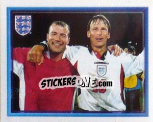 Sticker Shearer-Sheringham (Vs Poland Away) - England 1998 n. 77 - Merlin