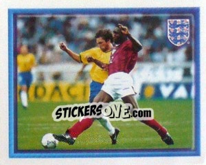 Sticker Sol Campbell (vs Brazil Le Tournoi De France) - England 1998 - Merlin