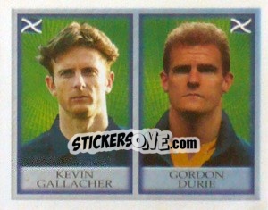 Cromo Kevin Gallacher / Gordon Durie - England 1998 - Merlin