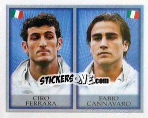 Sticker Ciro Ferrara / fabio Cannavaro - England 1998 n. 195 - Merlin