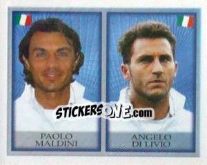 Sticker Paolo Maldini / angelo Di Livio - England 1998 n. 196 - Merlin