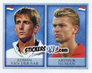 Figurina Edwin van der Sar / Arthur Numan - England 1998 - Merlin